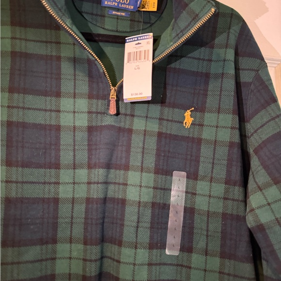 NWT Polo Ralph Lauren Blackwatch Plaid Men’s Estate-Rib Cotton Pullover - Picture 6 of 10
